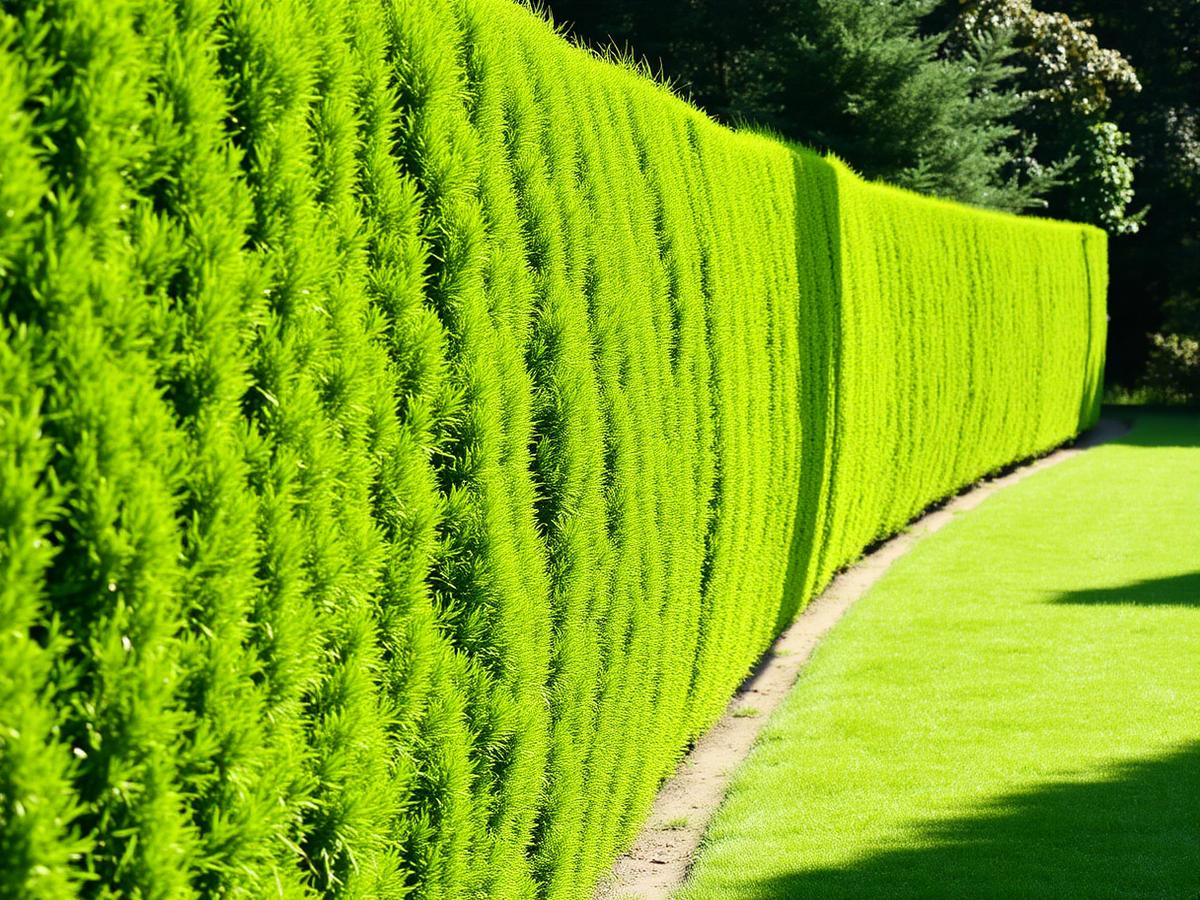 Neatly trimmed hedge