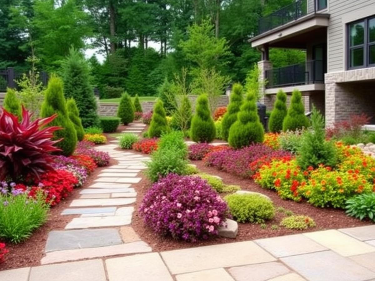 Beautifully landscaped garden